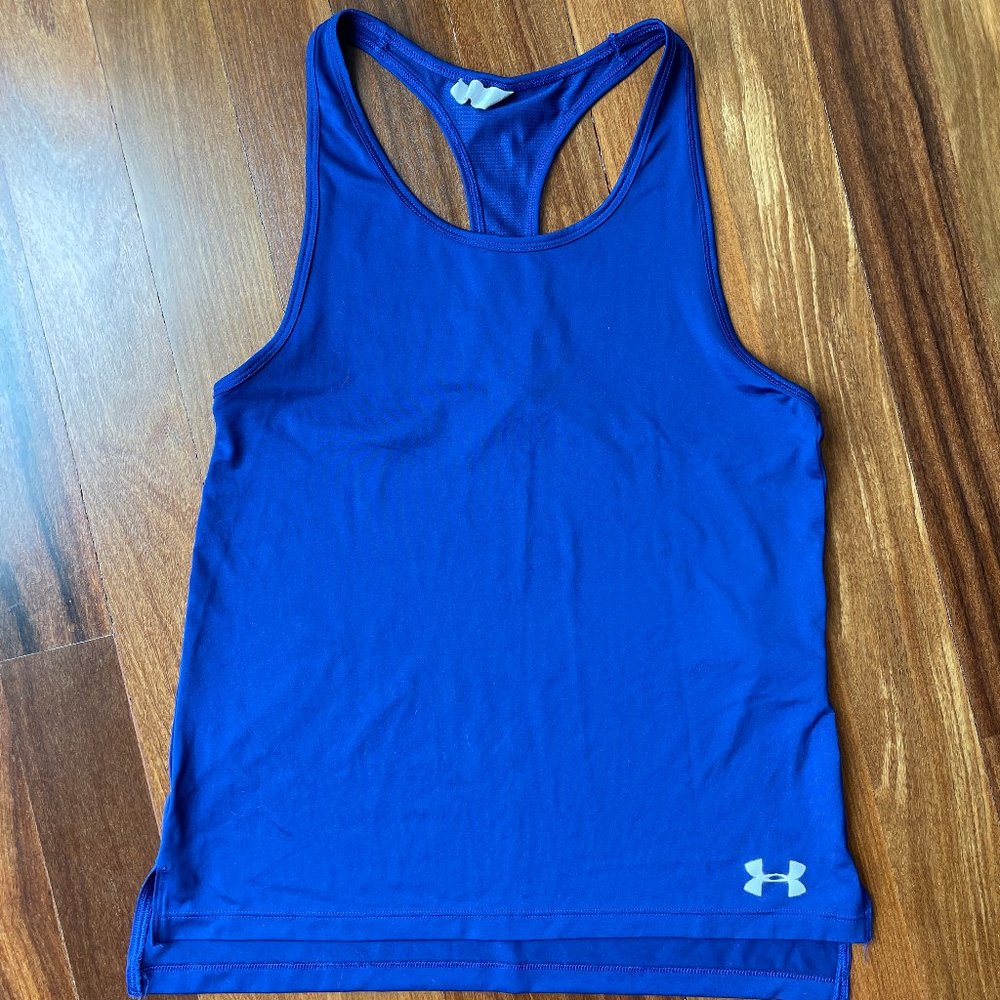 Under Armour YLG Royal Blue Tank Top with Mesh Racer T back